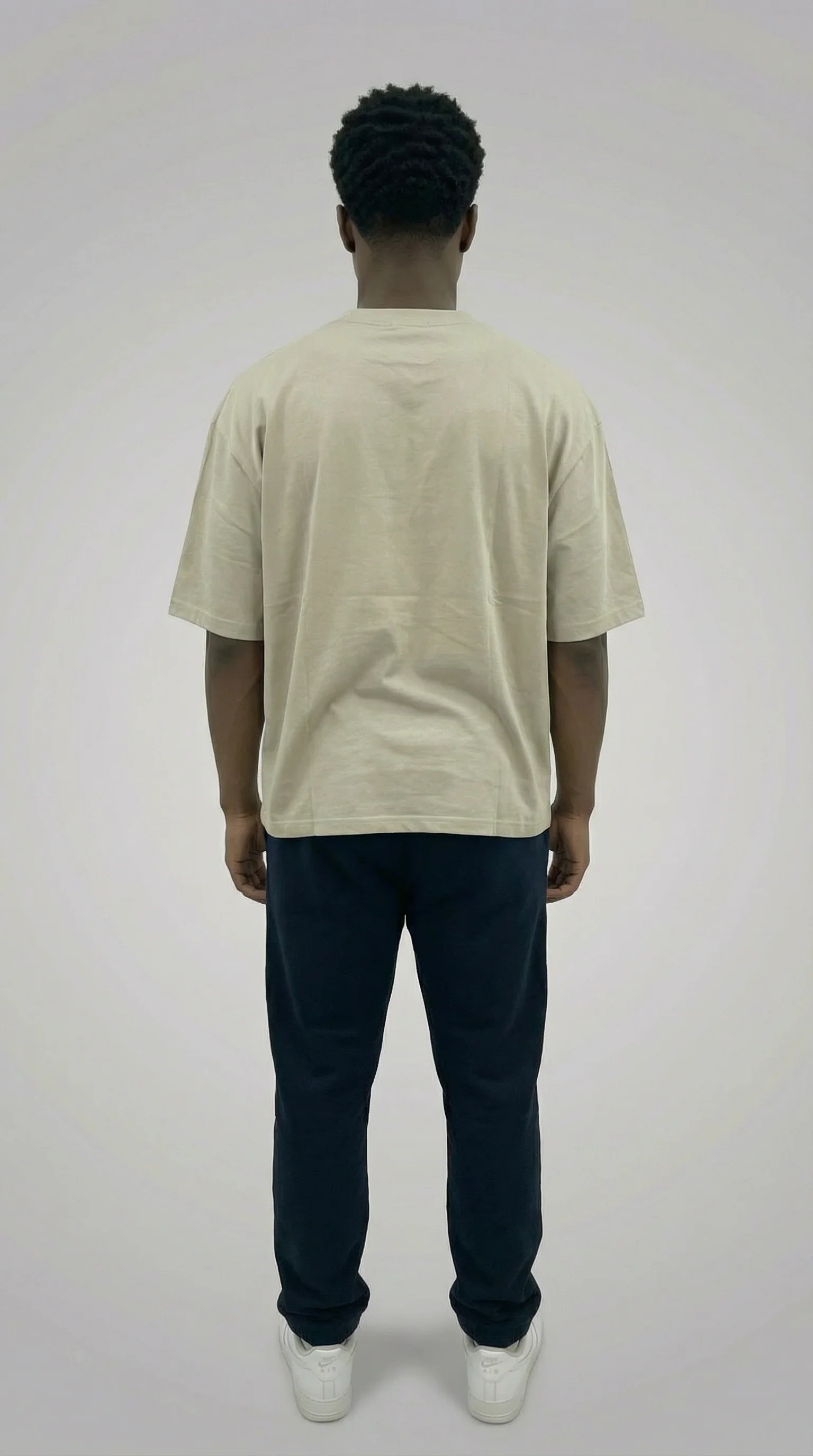 STSL® Heavy Oversize T-Shirt – Sand Beige (220 GSM) - Image 3
