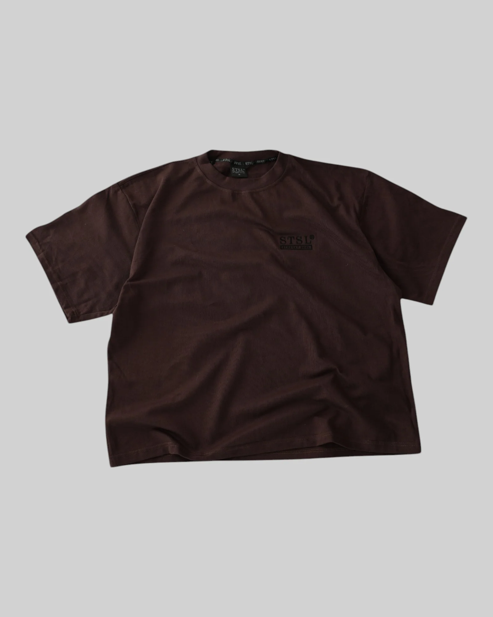 STSL® Heavy Oversize T-Shirt – Skull Dark Chocolate (220 GSM) - Image 6